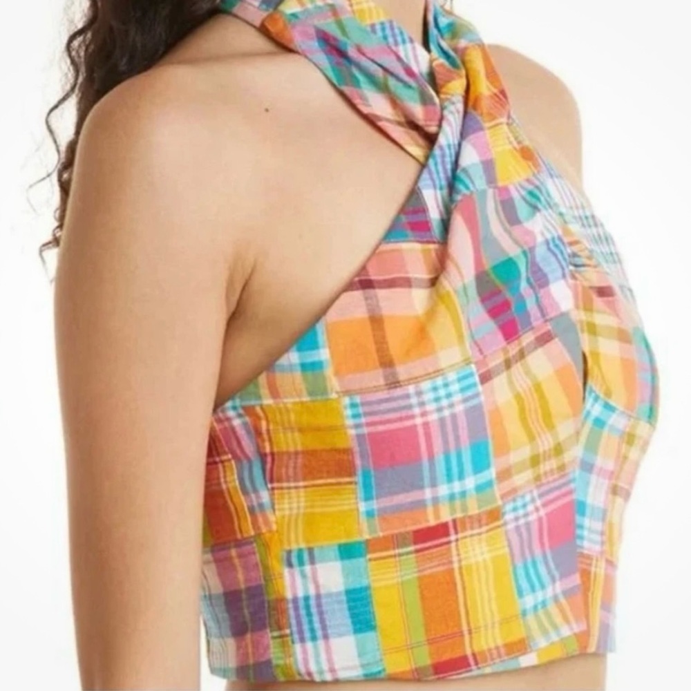 STAUD x Birkenstock Collab - Kai Halter in Mixed Plaids - size 2 - NWT
